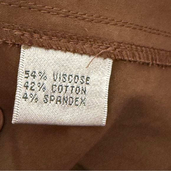 TALBOTS Collection Women Brown Viscose Cotton Field Jacket Button/Pocket Size 16 - Picture 6 of 10